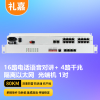礼嘉/LIJIA 综合业务光端机 LJ-16P4GEV-80KM