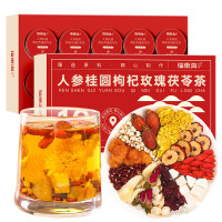 褔東海 人参桂圆枸杞玫瑰茯苓茶150克(15克x10罐)/盒