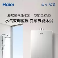 海尔 JSQ25-13ZM5DMCG 燃气热水器 13升水气双调精准恒温 天然气 二级能效