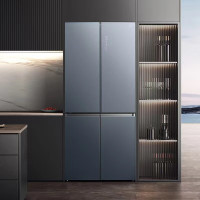 TCL R460P12-UQ 多门冰箱 460升风冷冰箱 0缝隙嵌入 薄嵌系列 35分贝安静运行 冰湖蓝