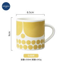 arabia黄色星期天马克杯盘子碗杯子碟餐具套装iittala盘 黄色咖啡杯一只 350ml