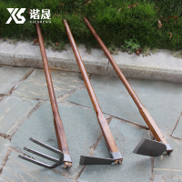 谐晟 木柄小锄头 园艺工具除草耙子 1.2米高档窄面锄 1把
