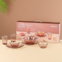 艾格莱雅(Aglaia) 玻璃碗杯 繁花系列餐具7件套A-HBW04/L7 / 套