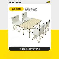 探险者(TAN XIAN ZHE)TXZ-0549户外折叠桌椅便携碳钢桌露营装备野餐桌子五件套套装