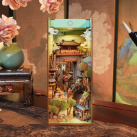 清明上河图拼装感应书立手工diy