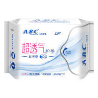 ABC 卫生巾 护垫卫生巾KMS棉柔极薄卫生护垫163mm*22片(KMS健康配方)