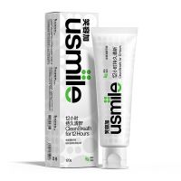 笑容加usmile卓效清新美白牙膏清新口气清洁牙齿亮白减少牙渍男女120g 薄冰海洋