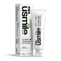 笑容加usmile卓效清新美白牙膏清新口气清洁牙齿亮白减少牙渍男女120g 初雪森林