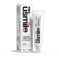 笑容加usmile卓效清新美白牙膏清新口气清洁牙齿亮白减少牙渍男女120g 月缀桂花