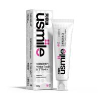 笑容加usmile卓效清新美白牙膏清新口气清洁牙齿亮白减少牙渍男女120g 赤霞橙花