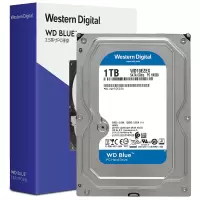 西部数据(WD)台式电脑机械硬盘西数蓝盘 1TB 7200转 64MB SATA CMR垂直3.5英寸 WD10EZEX