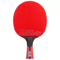 双鱼(DOUBLEFISH)乒乓球拍横拍单只8星八星乒乓球拍红黑碳王进攻型长柄