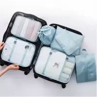 四万公里 SW1016 旅行整理包收纳袋套装 蓝色7件套(单位:套)