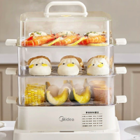 美的电蒸锅智能预约三层大容量全透明-ZGE272202-13L