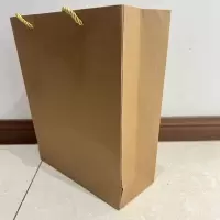 牛皮纸 定制手提袋 横款 材质:250克白卡 印刷工艺:四色一专印刷 是否覆膜:哑膜 尺寸:340*240*100mm