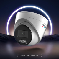 HIKVISION海康威视网络监控摄像头400万超高清手机远程全彩户外监控器POE半球3347SWDV3-L 2.8MM