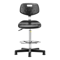臻远ZY-7958 防静电椅子车间流水线升降椅子 60-80cm加高黑尼龙脚脚杯款