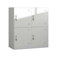 臻远 ZY-GYGC-31 彩色书包柜员工宿舍更衣柜矮柜多门储物柜 四门灰白色