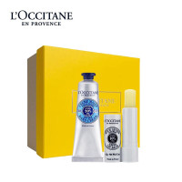 欧舒丹(L'OCCITANE)护手霜2件套套盒(护手霜30ml*1支+唇膏4.5g) 保湿滋润 香型随机