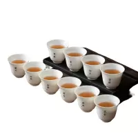 苏氏陶瓷(SUSHI CERAMICS) J0502 茶杯玉瓷十杯礼盒装 10个/套 (单位:套)