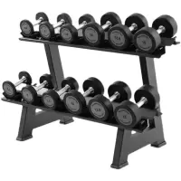 盛桐威健身房哑铃包胶纯钢哑铃套装 25KG
