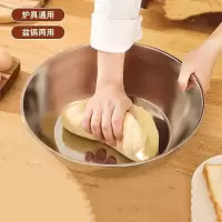 张小泉不锈钢]特厚加厚和面盆厨房烘焙厨房家用火锅盆洗菜打蛋汤锅盆 [热卖款]不锈钢和面盆28cm