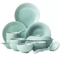 苏氏陶瓷(SUSHI CERAMICS) G90373-1 陶瓷盘碗 8英寸 25件套 (单位:套)