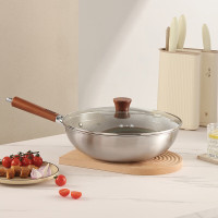 张小泉 有钛304钢盾炒锅 32cmC32560100