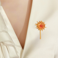 朱炳仁·銅向日葵胸针/W13