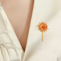 朱炳仁·銅向日葵胸针/W13