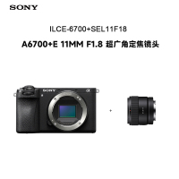 索尼(SONY)ILCE-6700新一代APS-C画幅微单™相机+SEL11F18 超广角定焦镜头套装