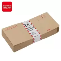 齐心(Comix)牛皮纸信封信纸邮局标准信封袋长230mm宽120mm