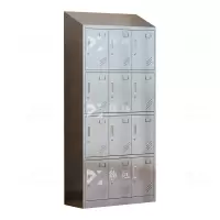 臻远ZY4111413 201不锈钢斜顶更衣柜员工宿舍储物柜