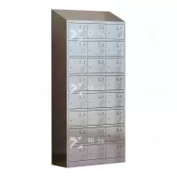 臻远ZY4111419 201不锈钢斜顶更衣柜员工宿舍储物柜