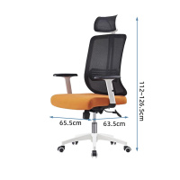 臻远ZY-6664 办公椅转椅网面电脑椅电竞椅会议椅学习椅 白胶