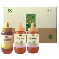 山萃(SUNDRY) 枸杞蜜+龙眼蜜+椴树成熟蜜 中华蜜园蜂蜜礼盒1500g