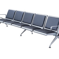 晋舰 钢制排椅机场椅加固加厚医院长椅候诊椅连排输液等候椅A款五皮面