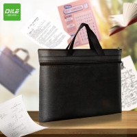递乐 文件袋手提袋帆布公文包 1403黑色
