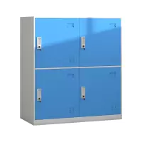臻远 ZY-GYGC-35彩色书包柜员工宿舍更衣柜矮柜多门储物柜 四门蓝色