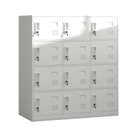 臻远ZY-GYGC-46彩色书包柜员工宿舍更衣柜矮柜多门储物柜 十二门灰白色