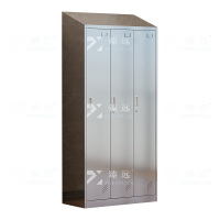 臻远 ZY4111403 201不锈钢斜顶更衣柜员工宿舍储物柜 三门更衣柜