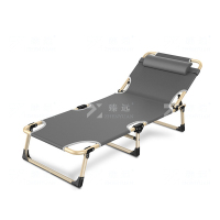 臻远ZY4073123折叠午休床躺椅办公室单人午睡床行军床折叠椅陪护床 三脚56CM