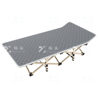 臻远 ZY4073143简易折叠床办公室单人午休床便携行军床 灰色方管含亲肤棉垫