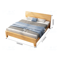 臻远 ZY4031120 实木床宿舍家具 1.8米双人床