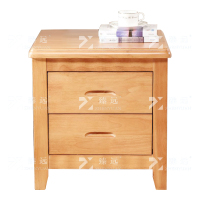 臻远ZY4030707床头柜原木色床边收纳储物柜