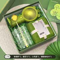 纪念品伴手礼[玻璃杯+樱花勺+小风扇+毛巾]