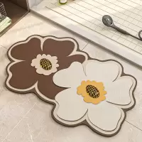 浴室地垫花朵硅藻泥吸水脚垫子不规则卫生间厕所门口卫浴防滑地毯