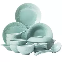 苏氏陶瓷(SUSHI CERAMICS) G90373-1 陶瓷盘碗 8英寸 25件套 (单位:套)