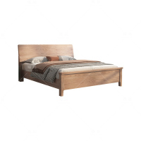 臻远 ZY4022719简约白蜡木实木床原木风单人床 1.8米