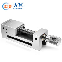 大飞精密平口钳台钳虎钳机用磨床批士夹具手动QGG直角万力 手动平口钳 QGG63(2.5寸)不锈钢-精度0.005